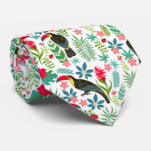 Toskana und farbenprächtige tropische Blume Krawatte (Gerollt)