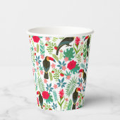 Toskana und farbenprächtige tropische Blume Pappbecher (Rückseite)