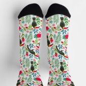 Toskana und farbenprächtige tropische Blume Socken (Oben)