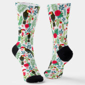 Toskana und farbenprächtige tropische Blume Socken (Gewinkelt)