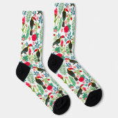 Toskana und farbenprächtige tropische Blume Socken (Rechts)