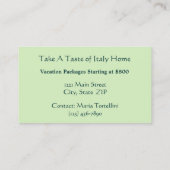 Toskana Visitenkarte (Rückseite)