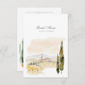 Toskana Wasserfarbe Italien Bridal Dusche Einladun Einladung (Vorne/Hinten)
