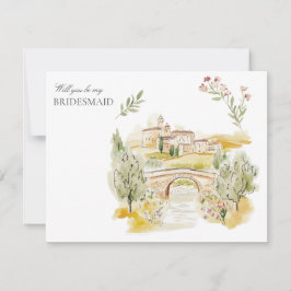 Toskana Wasserfarbe Italien Bridesmaid Vorschlag C Save The Date