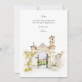 Toskana Wasserfarbe Italien Bridesmaid Vorschlag C Save The Date (Rückseite)