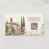 Toskana Wasserfarbe Italien Hochzeit in Urlaubsort Begleitkarte (Vorderseite)