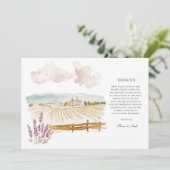 Toskana Wasserfarbe Italienisch Danke Karte (Stehend Vorderseite)