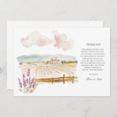 Toskana Wasserfarbe Italienisch Danke Karte (Vorne/Hinten)