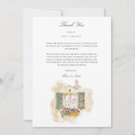 Toskana Wasserfarbe Italienisch Danke Karte