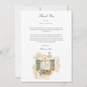 Toskana Wasserfarbe Italienisch Danke Karte