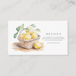 Toskana Wasserfarbe Italienische Hochzeiten Detail Begleitkarte