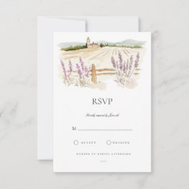 Toskana Watercolor Italienische RSVP-Karte RSVP Karte