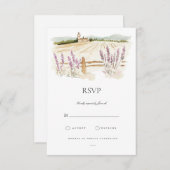 Toskana Watercolor Italienische RSVP-Karte RSVP Karte (Vorne/Hinten)
