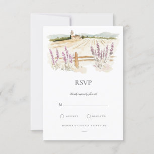 Toskana Watercolor Italienische RSVP-Karte RSVP Karte