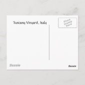 Toskana Weingarten Postkarte (Rückseite)
