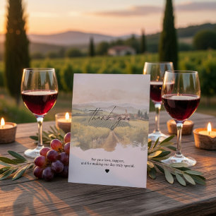 Toskana-Weingut-Hochzeits-Dankeskarten Italienis Dankeskarte