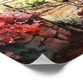 Toskana Weinkultur und Erde Poster (Ecke)