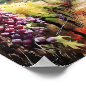 Toskana Weinkultur und Erde Poster (Ecke)