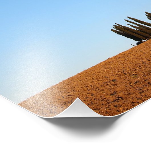 Toskanalandschaft mit Zypressen, Panoramablick Fotodruck (Ecke)