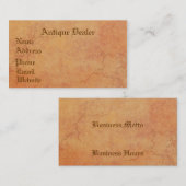 Toskaneres ruiniert Visitenkarte (Vorne/Hinten)