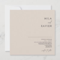 Toskanisch Beige | Moderner Minimaler Hochzeitspla