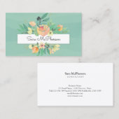 Toskanisch Floral Bouquet Berater Visitenkarte (Vorne/Hinten)