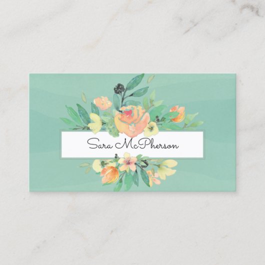 Toskanisch Floral Bouquet Berater Visitenkarte (Vorderseite)