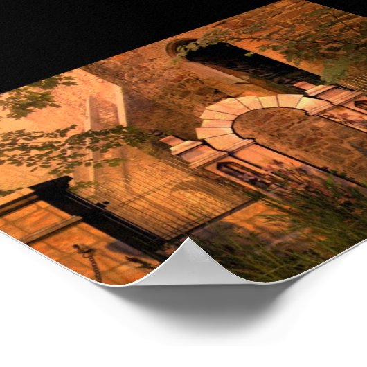 Toskanisch Sunset Poster (Ecke)