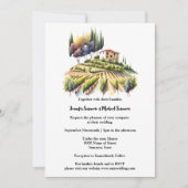 Toskanische Aquarellvilla Weinkeller Weinkeller It Einladung (Vorderseite)