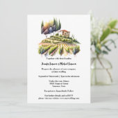 Toskanische Aquarellvilla Weinkeller Weinkeller It Einladung (Stehend Vorderseite)