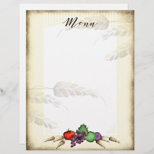 Toskanische Ernte Lebensmittel Weizenmenteletter (Vorne/Hinten)