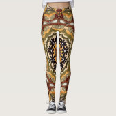 Toskanische Farben Random Muster ~ Einzigartiges D Leggings (Vorderseite)