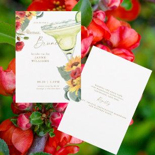 Toskanische farbenfrohe Braut-Brunch-Margarita Einladung