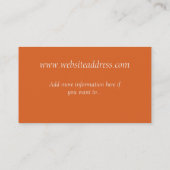 Toskanische Fenster-Visitenkarten Visitenkarte (Rückseite)