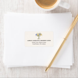 Toskanische Gartenurne Florale Hochzeit RSVP Adres Adressaufkleber