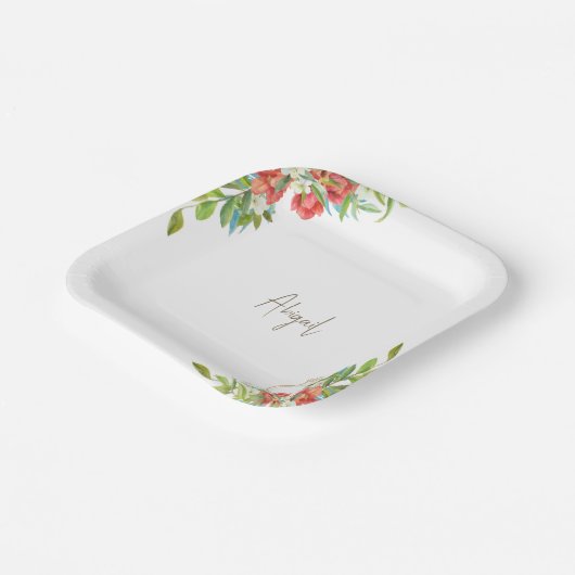 Toskanische Granatapfeldusche Pappteller (Gewinkelt)