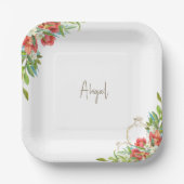 Toskanische Granatapfeldusche Pappteller (Vorderseite)