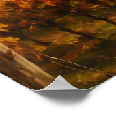 Toskanische Herbstlandschaft Gemälde Poster (Ecke)