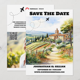 Toskanische Hochzeit in Urlaubsort Save the Date m