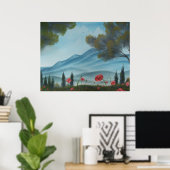 Toskanische Hügel Poster (Heimbüro)