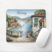 Toskanische Landhäuser durch den See Mousepad (Mit Mouse)