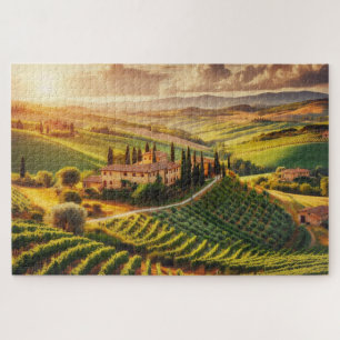 Toskanische Landschaft - atemberaubende Landschaft Puzzle