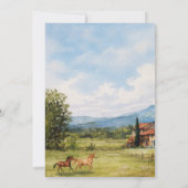 Toskanische Landschaft mit Monogramm-Hochzeit  Einladung (Rückseite)