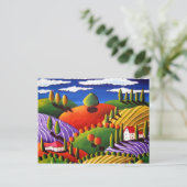toskanische Landschaft Postkarte (Stehend Vorderseite)