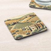 Toskanische Landschaft Print Untersetzer Set (Linke Seite)