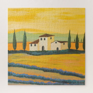 Toskanische Landschaft, privater Maler, Acrylmaler Puzzle
