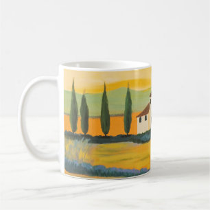 Toskanische Landschaft, Privatmaler, Acrylmalerei Kaffeetasse