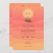 Toskanische Landschaft Sunset Cypress Trees Weddin Einladung (Vorne/Hinten)