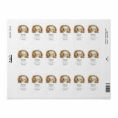 Toskanische Landschaft, Wasserfarbe Adressaufkleber (Vorne)