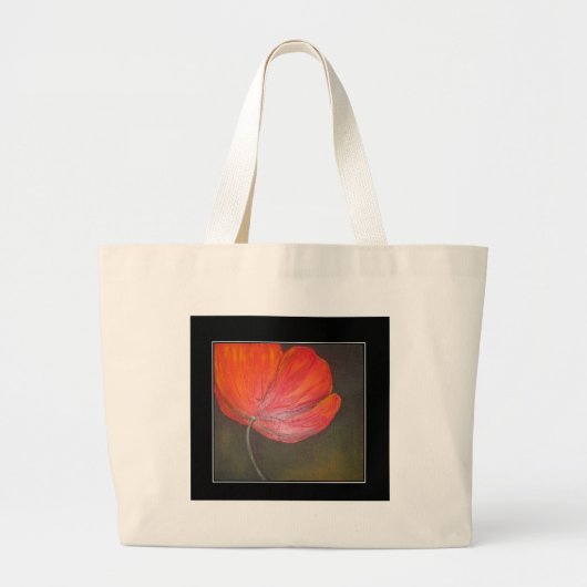 Toskanische Mohnblumen-Tasche Jumbo Stoffbeutel (Vorne)